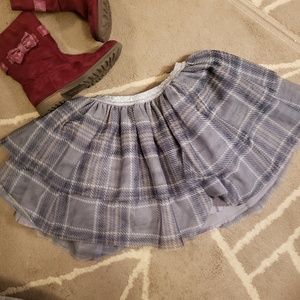 Little girl's plaid ruffle skirt